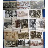 Postcards, Social History selection of 80+ cards, mostly RP's inc 4 unidentified shop fronts 2 of