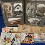 Postcards, a mixed selection of approx. 110 cards in album, mostly foreign ethnic, street scenes,