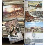 Postcards, Tony Warr Collection, a collection of approx. 500 Tuck published artist-drawn cards,