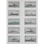 Cigarette cards, Mitchell's British Warships 1st & 2nd Series (both complete plus variation card for