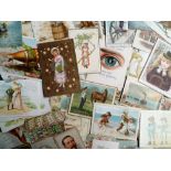 Tony Warr Collection, 100+ Victorian Greetings Cards (together with some slightly later), to include