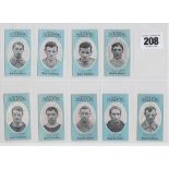 Cigarette cards, Cope's, Noted Footballers (Clip's, 500 subjects), Derby County, 9 cards, nos 274-