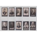 Cigarette cards, Ogden's Guinea Gold, Politicians, Base D (set, 62 cards plus 4 variations) (gd)