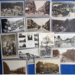 Postcards, Yorkshire, a collection of 50+ cards, mainly RP's including Halifax, Sowerby Tram