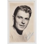 Autograph, Ronald Reagan, a b/w postcard showing Reagan in early acting role, head & shoulders