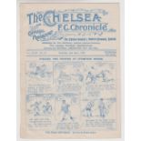 Football Programme, Chelsea v Reading, 2nd April 1927, Div. 2 (ex binder, light tape repair to