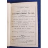 Cricket, Wisden Cricketers' Almanack for 1892 (re-bound in maroon board without original cover) (gd)