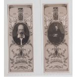 Cigarette cards, Player's, Bookmarks (Authors), two cards, Lord Tennyson (gd) & Robert Louis
