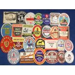 Beer labels, a mixed selection of 30 mainly U.K labels (1 with contents) various shapes, sizes and