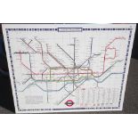 London Underground, London Transport Underground Map , being a full size system map, 127cm x 102
