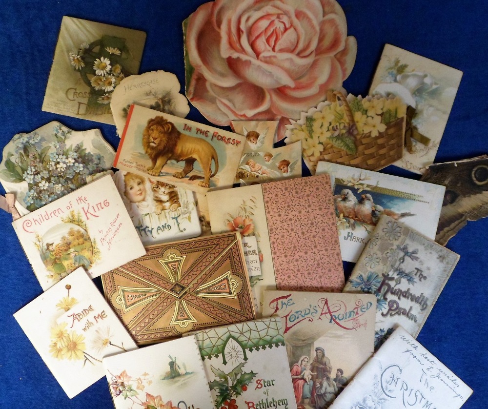 Tony Warr Collection, Ephemera, Victorian Story/Poem Booklets, 21 examples including die cut, lift