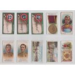 Cigarette cards, Taddy, 10 type cards. Autographs (3 inc. George Washington), Natives of the