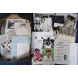 Cricket autographs, a very large collection of signed cricket items inc. press photos, team