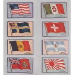 Cigarette cards, two part sets, Hill's, National Flag Series (printed back) (19/20, missing no 15,