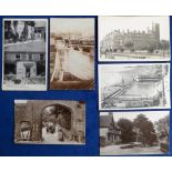 Postcards, Kent, 6 cards, 5 RP's inc. overturned tram at Dover, Penshurst (2) both showing horse-