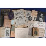 Cricket, a quantity of pre-War Cricket items inc. Willows reprint of Wisden Cricket Almanack 1916