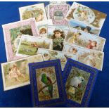 Tony Warr Collection, Ephemera, De La Rue, 14 Victorian greetings cards including one very early