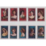 Cigarette cards, USA, ATC, Beauties, Curtain Background (set, 25 cards) (gd)