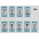 Cigarette cards, Cope's, Noted Footballers (Clip's, 500 subjects), Glasgow Rangers, 9 cards, nos