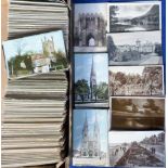 Postcards, U.K. topographical selection of 1000+ cards, mainly pre 1920, RP's and printed, many
