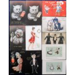 Postcards, Tony Warr Collection, a collection of 24 comic cards illustrated by Ellam including