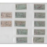 Railwayana, Railway tickets, an album containing 550+ railway tickets, various ages, mostly 1919