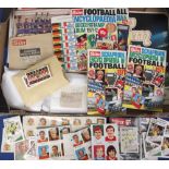 Football, Trade cards etc, a selection of items inc. complete set of Esso World Cup coins 1970 on