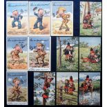 Postcards, Tony Warr Collection, a selection of 24 comic cards illustrated by G E Shepheard, all