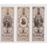 Cigarette cards, Player's, Bookmarks (Authors), three cards, Mrs Humphrey Ward (crease to top edge),