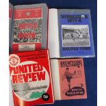 Football programmes, 4 binders containing the following: Wimbledon homes 1977/78 (1st season)
