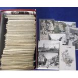 Postcards, France, a collection of approx. 700 cards, interesting selection inc. military, street