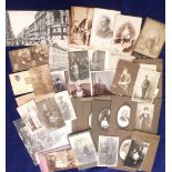 Photographs etc, small selection of Victorian/Edwardian photos (20+), mainly cabinet card portraits,