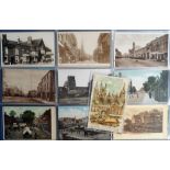 Postcards, Huntingdon & Cambridgeshire, a small collection of 28 cards, RP's and printed, inc.