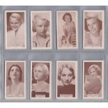 Cigarette cards, Wills (Australia), Famous Film Stars (set, 100 cards) inc. Charlie Chaplin,