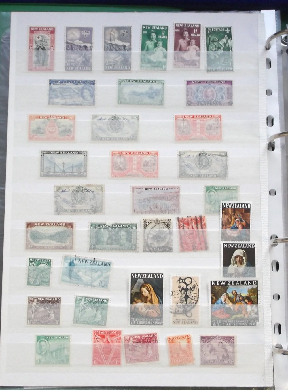 Stamps, New Zealand, a collection of mint and used stamps in folder, mostly on stock album pages, - Image 2 of 3