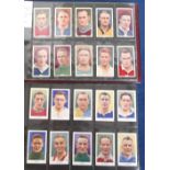 Cigarette cards, a modern album containing 6 Football sets, Phillips International Caps, Ardath