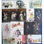Postcards, Tony Warr Collection, a selection of 32 comic and anthropomorphic cards illustrated by