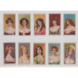 Cigarette cards, USA, ATC, Beauties, Stippled background (set, 25 cards) (gd)