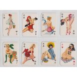 Trade cards, Dandy Gum, 2 sets, Pin Ups (p/c inset, artist drawn, 1956) (set, 53 cards) & Playing