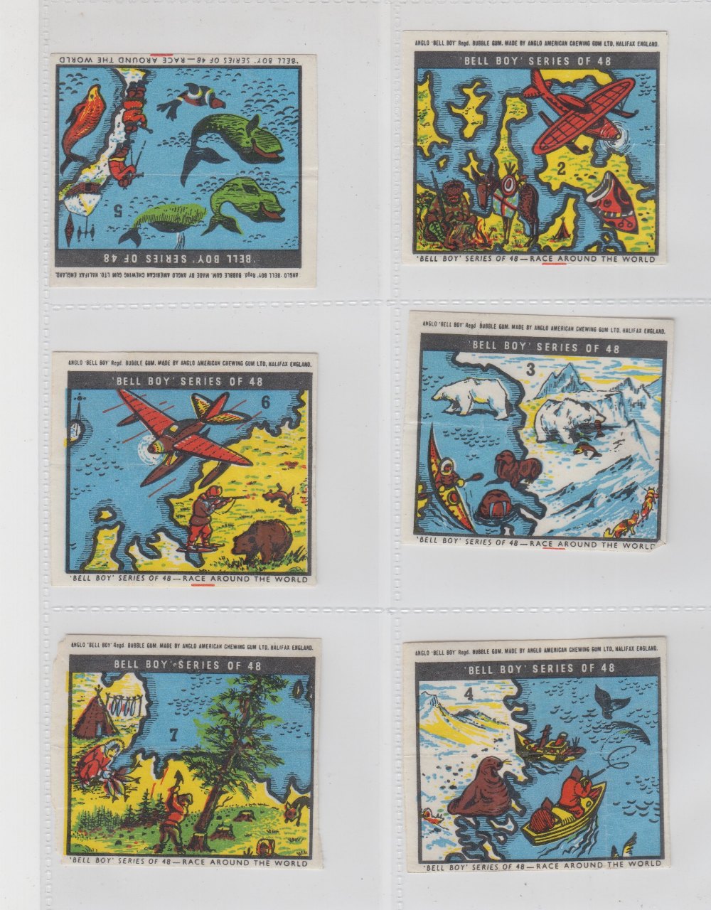 Wax wrappers, Anglo American Chewing Gum, World of Wonders (25), Race Around the World (18), - Image 2 of 4