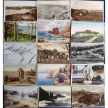 Postcards, Topographical, a mixed age selection of 118 cards comprising Cornwall (69), Channel