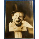 Entertainment Autograph, Lucy Morton Collection, Doodles the Clown, original signed b/w