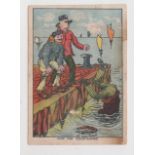 Trade card, Barratt's, Puzzles, type card, 'Find the Coastguard' UNRECORDED (scuff to front, some