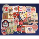 Beer labels, a mixed selection of 30 U.K labels various shapes, sizes and brewers inc. Tennents