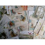 Tony Warr Collection, 100+ Victorian Greetings Cards (together with some later), to include die cut,