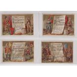 Trade cards, Liebig, 2 Dutch Language sets, Soldiers, National Costumes, Arms & Flags, S208 (sl