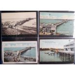 Postcards, U.K. Piers, an album containing a collection of 200+ Pier postcards, RP's and printed,