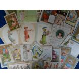 Tony Warr Collection, Ephemera, Kate Greenaway, 35 greetings cards, calendars, Reward of Merit cards