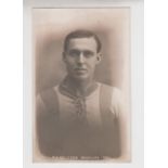 Football postcard, Sheffield Wednesday b/w photographic portrait card showing TW Brelsford by