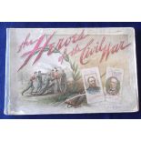 Tobacco issue, USA, Dukes printed album, 'The Heroes of the Civil War' (name to face & cover grubby,